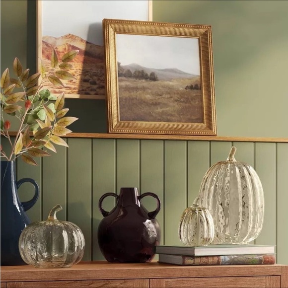 Medium Glass Pumpkin Figurine Champagne - Threshold - Picture 2 of 7